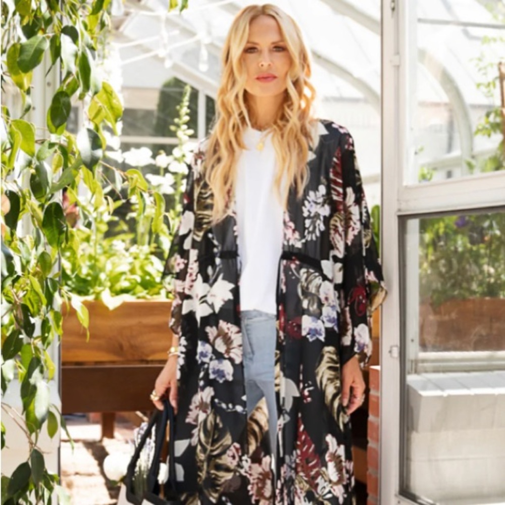GREAT GIFT! Walter Baker Tulum Caftan Tropical Print O/S